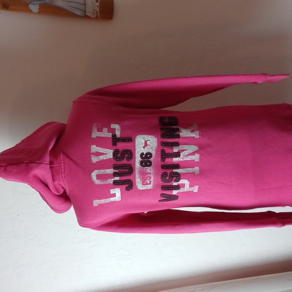 Victoria's Secret PINK My Favorite Sweats Long Hooded Sweatshirt - Picture 5 of 10